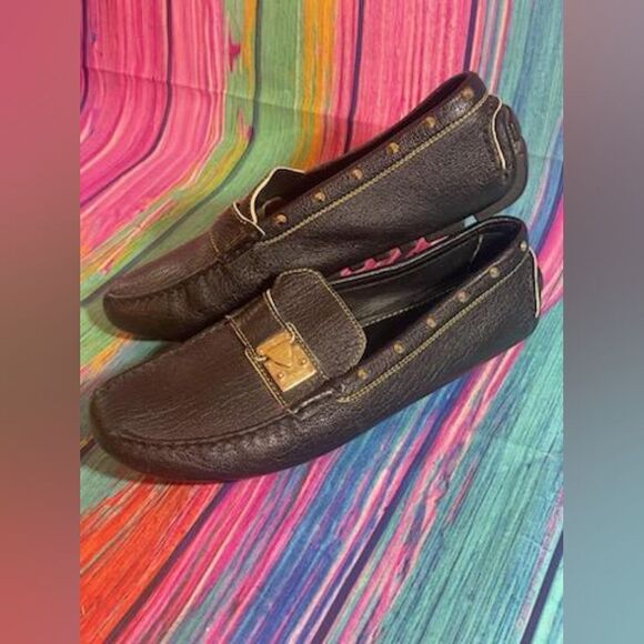 Louis Vuitton Suhali Lombok Leather Driving Loafers Size US 8 EU 38 - Picture 1 of 6
